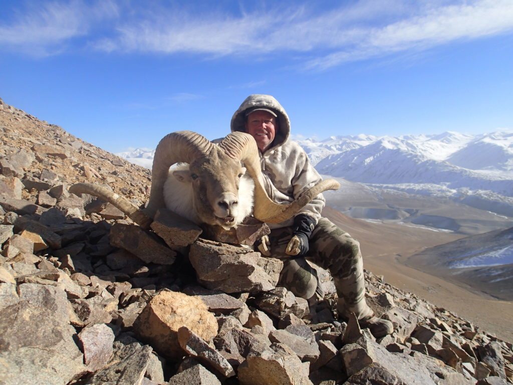 The hunter is Mark Ogden, Tajikistan Marco Polo, 57 inch, 214 SCI, 2014