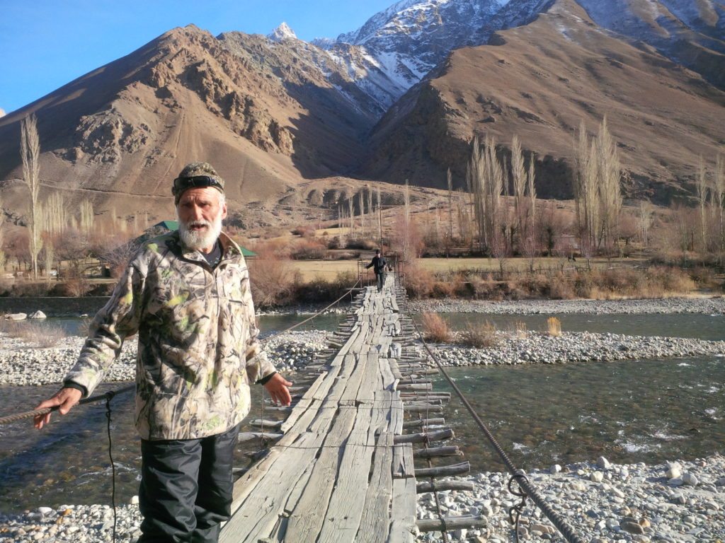 Foot Bridge in Tajikistan, Nov. 2014