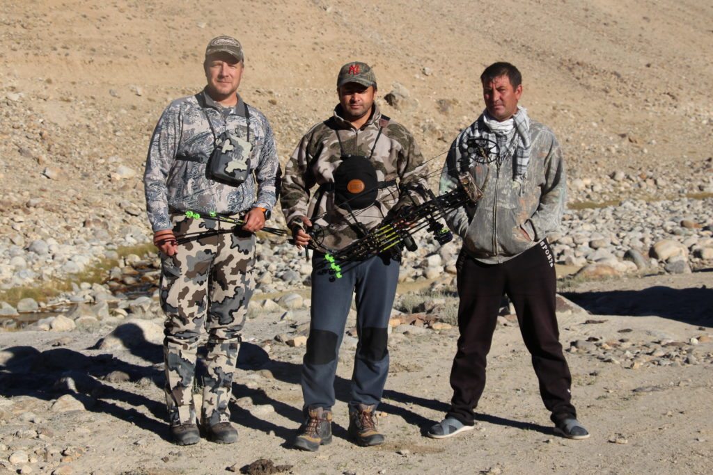 Our 1st bowhunter in Tajikistan, Sept. 2014