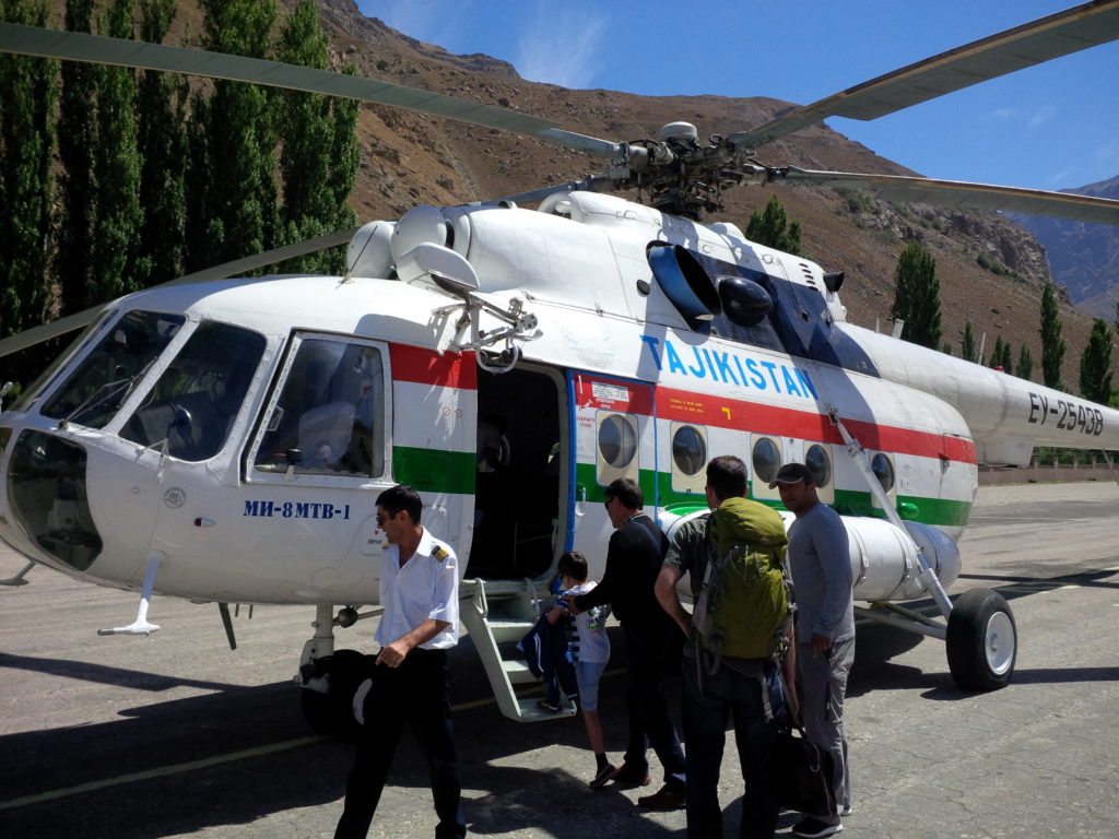 Tajik. Helicopter, Khorog Sept. 2015