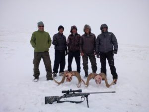 Kyrgyzstan Staff with trophies and Bobby Hart Rifle