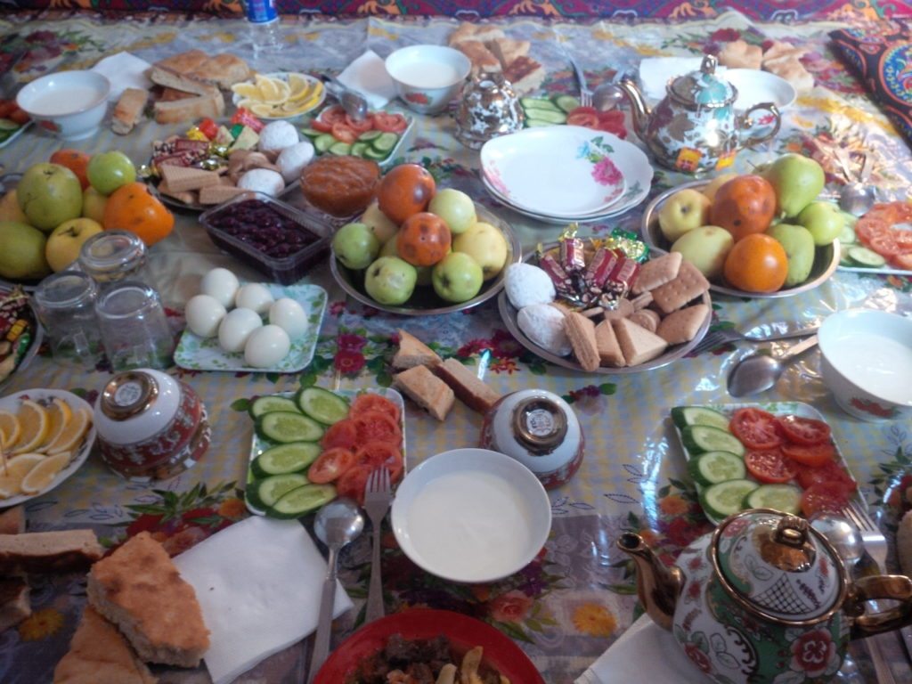 Lunch with a local Family in Tajik, 2014
